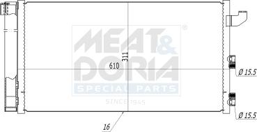 Meat & Doria 991001 - Condensateur, climatisation droxauto.com