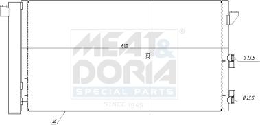 Meat & Doria 991016 - Condensateur, climatisation droxauto.com
