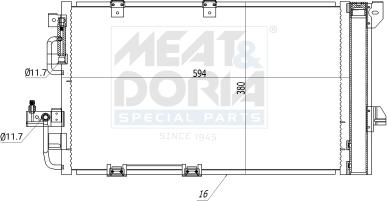 Meat & Doria 991088 - Condensateur, climatisation droxauto.com