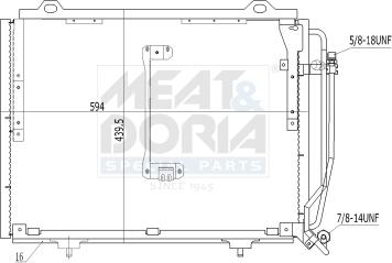 Meat & Doria 991087 - Condensateur, climatisation droxauto.com