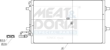Meat & Doria 991035 - Condensateur, climatisation droxauto.com