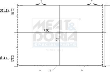 Meat & Doria 991033 - Condensateur, climatisation droxauto.com