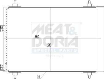 Meat & Doria 991075 - Condensateur, climatisation droxauto.com
