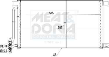 Meat & Doria 991141 - Condensateur, climatisation droxauto.com