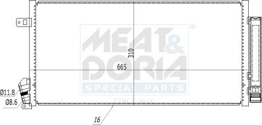 Meat & Doria 991143 - Condensateur, climatisation droxauto.com