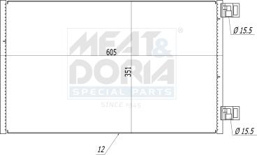 Meat & Doria 991154 - Condensateur, climatisation droxauto.com