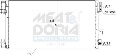 Meat & Doria 991160 - Condensateur, climatisation droxauto.com