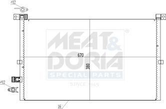 Meat & Doria 991168 - Condensateur, climatisation droxauto.com