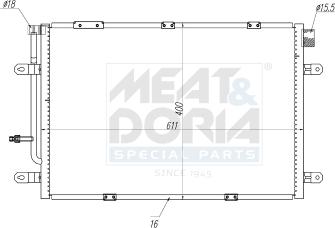 Meat & Doria 991119 - Condensateur, climatisation droxauto.com