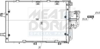 Meat & Doria 991136 - Condensateur, climatisation droxauto.com