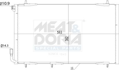 Meat & Doria 991172 - Condensateur, climatisation droxauto.com