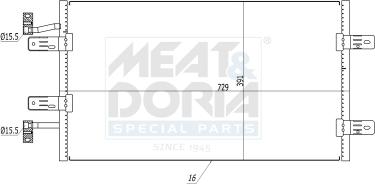 Meat & Doria 991177 - Condensateur, climatisation droxauto.com