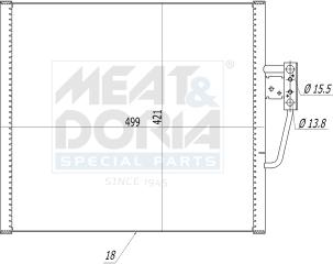 Meat & Doria 991240 - Condensateur, climatisation droxauto.com