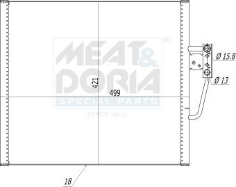 Meat & Doria 991241 - Condensateur, climatisation droxauto.com