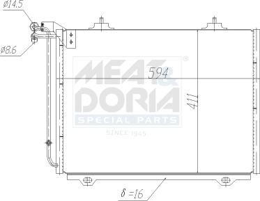 Meat & Doria 991248 - Condensateur, climatisation droxauto.com