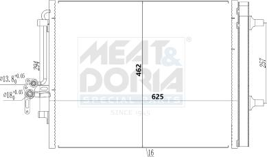 Meat & Doria 991212 - Condensateur, climatisation droxauto.com