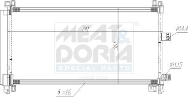 Meat & Doria 991275 - Condensateur, climatisation droxauto.com