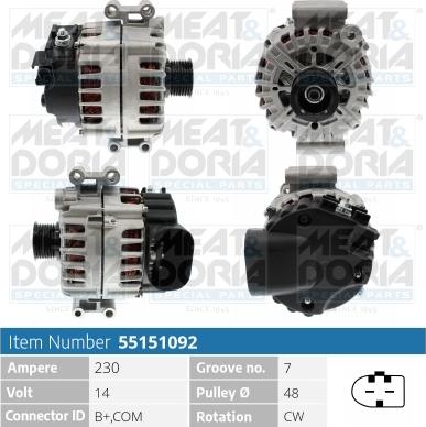 Meat & Doria 55151092 - Alternateur droxauto.com