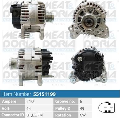 Meat & Doria 55151199 - Alternateur droxauto.com