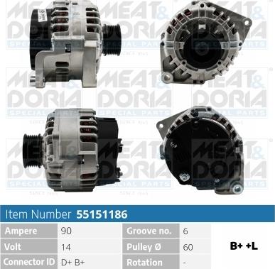 Meat & Doria 55151186 - Alternateur droxauto.com