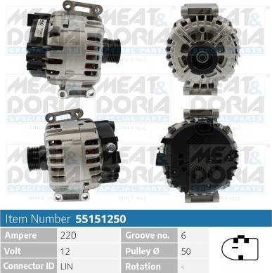 Meat & Doria 55151250 - Alternateur droxauto.com