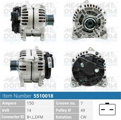 Meat & Doria 5510018 - Alternateur droxauto.com