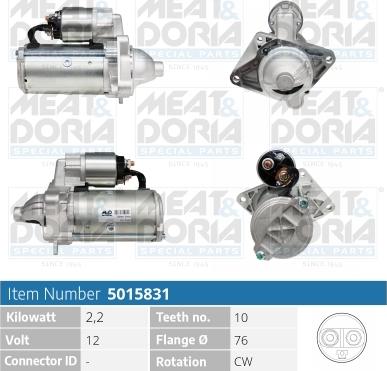 Meat & Doria 5015831 - Démarreur droxauto.com