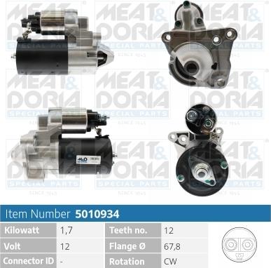 Meat & Doria 5010934 - Démarreur droxauto.com
