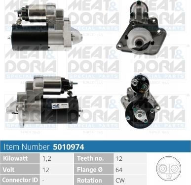 Meat & Doria 5010974 - Démarreur droxauto.com