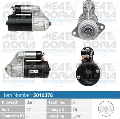 Meat & Doria 5010378 - Démarreur droxauto.com