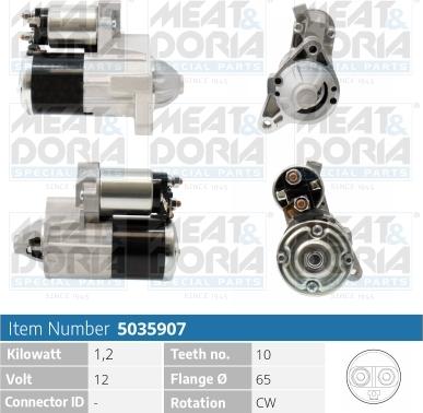 Meat & Doria 5035907 - Démarreur droxauto.com
