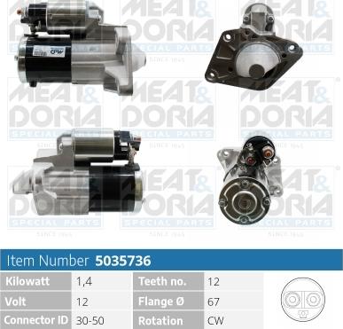 Meat & Doria 5035736 - Démarreur droxauto.com