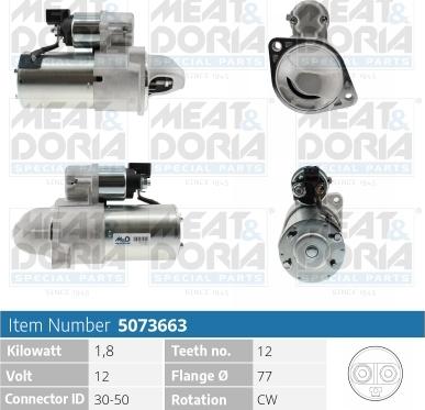 Meat & Doria 5073663 - Démarreur droxauto.com