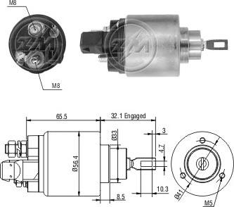 Messmer ZM972 - Contacteur, démarreur droxauto.com
