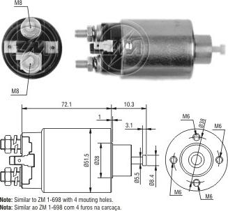 Messmer ZM5698 - Contacteur, démarreur droxauto.com