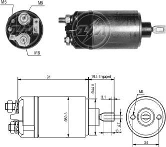 Messmer ZM526 - Contacteur, démarreur droxauto.com