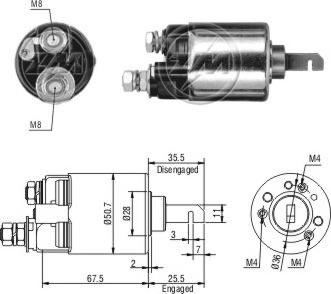 Messmer ZM602 - Contacteur, démarreur droxauto.com