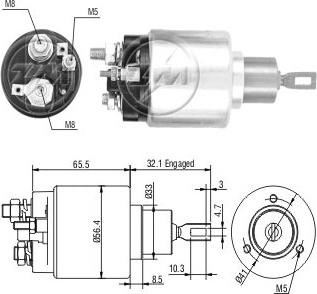 Messmer ZM675 - Contacteur, démarreur droxauto.com