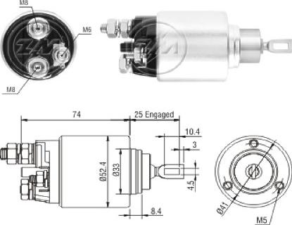 Messmer ZM1381 - Contacteur, démarreur droxauto.com