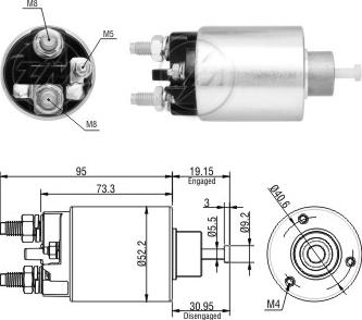 Messmer ZM8860 - Contacteur, démarreur droxauto.com