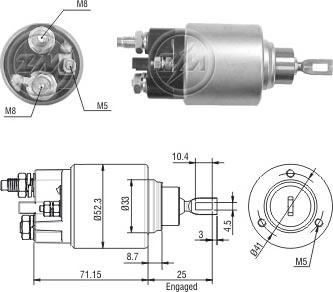 Messmer ZM376 - Contacteur, démarreur droxauto.com