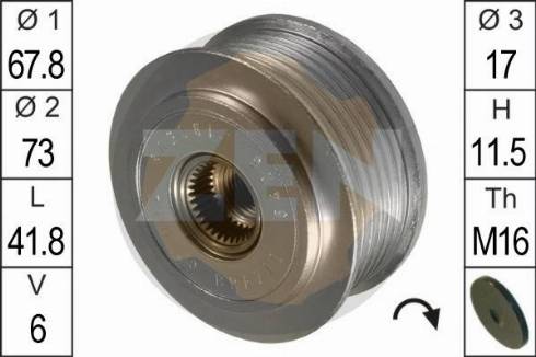 Messmer ZN5425 - Poulie, alternateur droxauto.com