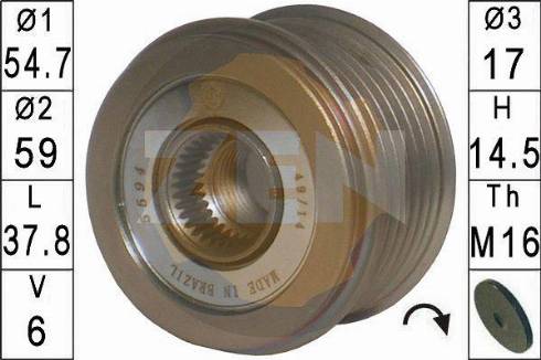 Messmer ZN5594 - Poulie, alternateur droxauto.com