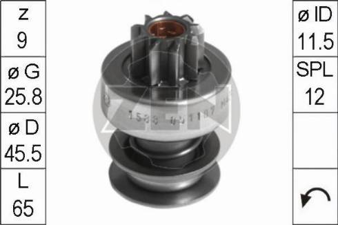 Messmer ZN1588 - Pignon, démarreur droxauto.com