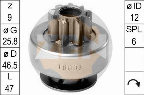 Messmer ZN10003 - Pignon, démarreur droxauto.com