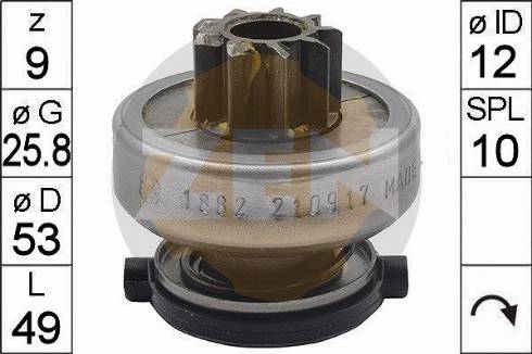 Messmer ZN1882 - Pignon, démarreur droxauto.com