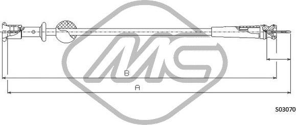 Metalcaucho 80784 - Câble flexible de commande de compteur droxauto.com
