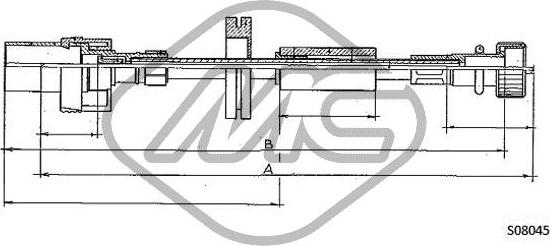 Metalcaucho 81727 - Câble flexible de commande de compteur droxauto.com