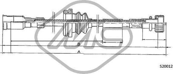 Metalcaucho 82432 - Câble flexible de commande de compteur droxauto.com