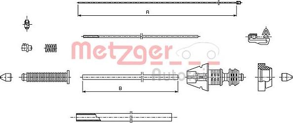 Metzger 493.1 - Câble d'accélération droxauto.com